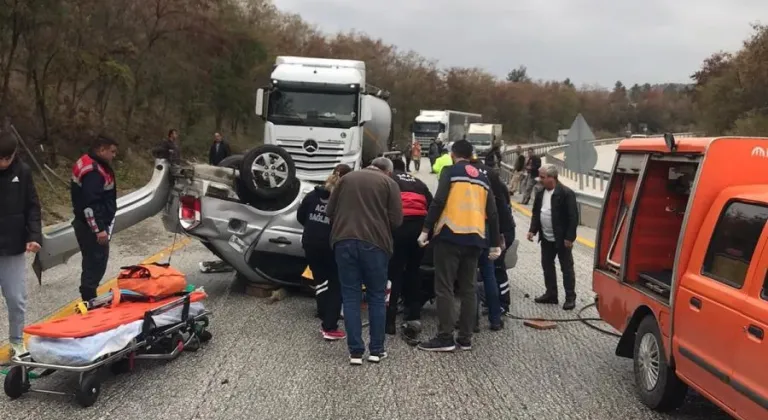 Çankırı’da takla atan otomobildeki 2 kişi yaralandı