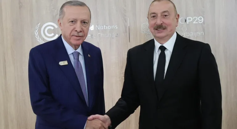 Cumhurbaşkanı Erdoğan, Azerbaycan Cumhurbaşkanı Aliyev ile görüştü