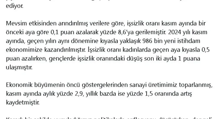 Cumhurbaşkanı Yardımcısı Yılmaz: Nihai amacımız kalıcı sosyal refahın sağlanması