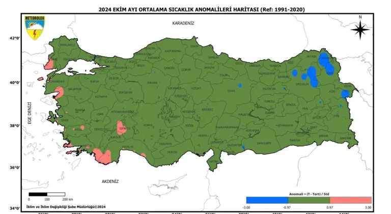 Ekim ayında en soğuk il Erzurum oldu