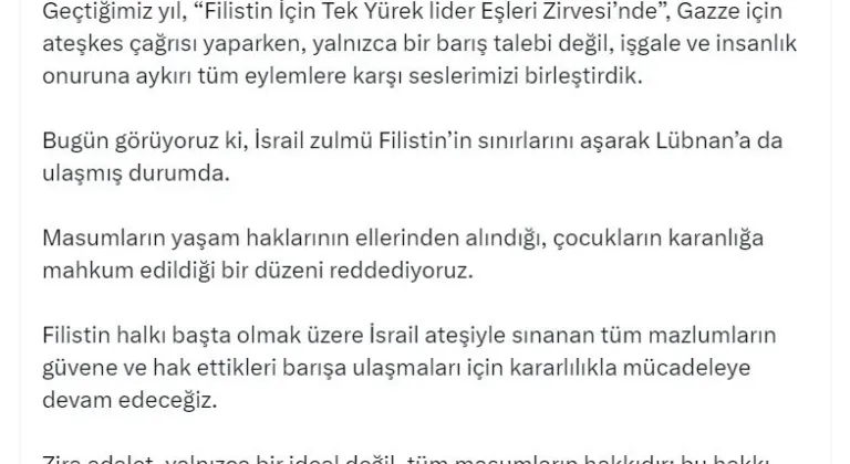 Emine Erdoğan: Çocukların karanlığa mahkum edildiği bir düzeni reddediyoruz