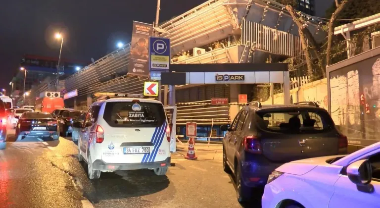 İstanbul - Beyoğlu’nda İSPARK Tepebaşı otoparkı binada görülen çatlaklar nedeniyle kapatıldı