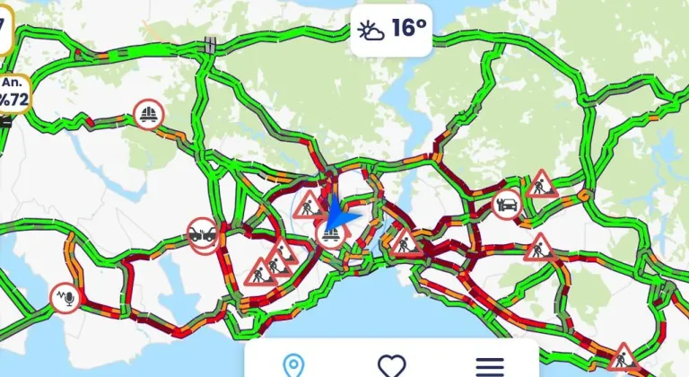 İstanbul'da haftanın ilk iş gününde trafik yoğunluğu