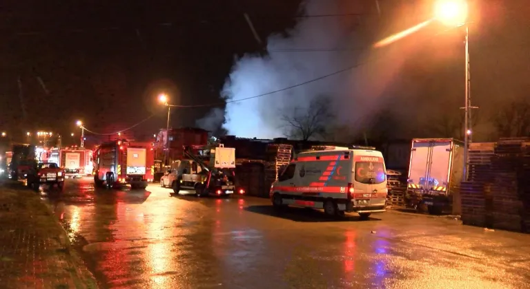 İstanbul  - Tuzla’da palet fabrikasında yangın