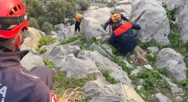 Nergis toplamak için çıktıkları dağda mahsur kalan 2 çocuk kurtarıldı