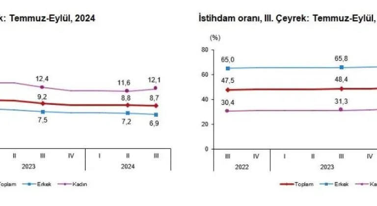 TÜİK: İşsizlik oranı 3'üncü çeyrekte yüzde 0,1 azaldı